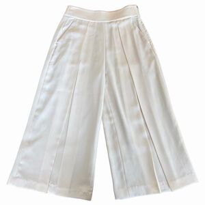 LAUREN Ralph Lauren Black Label Off White Wide-Leg Cropped Pants Women’s Size 4